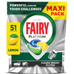 Kapslid automaatsete n&otilde;udepesumasinate jaoks FAIRY Platinum Lemon, 51 tk