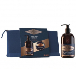 Komplekt King C Gillette meestele: habeme- ja n&auml;opesuvahend 350 ml + habemepalsam 100 ml + kott