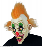 Hirmutav klouni mask juustega