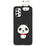 &bdquo;Squezy&ldquo; Panda K&otilde;va silikoon (TPU) kaaned - must (Galaxy A53)