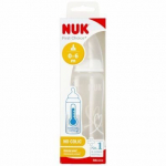 Pudel koos temperatuuriindikaatoriga Nuk First Choise, valge, 0-6 kuud, 300 ml