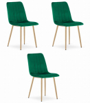 3 tooli komplekt Leobert Lava, roheline/pruun