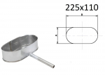 Elliptiline laia k&uuml;ljega kondensaadikanalisatsioon. AxB=225x110 mm.