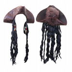 Piraadi m&uuml;ts pikkade juustega bandana m&uuml;ts maskeerib karnevali kost&uuml;&uuml;mi