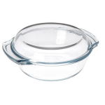 &Uuml;mmargune klaasist ahjuvorm kaanega 1,7 l