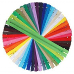 T&otilde;mblukuga spiraal RainBow&reg; No.3 k&auml;sitsi lukustatava lukuga 18 cm, erinevad v&auml;rvid, 25 tk