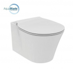 Seinale paigaldatav WC-pott Ideal Standard WC Connect Air Aquablade aeglaselt sulguva kaanega E005401 / E036601
