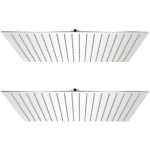 vidaXL vihmadu&scaron;i otsak, 2 tk, roostevaba teras 50 x 50 cm