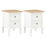 vidaXL &ouml;&ouml;kapp 2 tk, valge, 35 x 30 x 49 cm, MDF, Balta