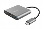 Adapter Trust Dalyx 3-in-1 USB-C/USB-A/HDMI, 10 cm