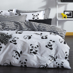 Laste voodipesukomplekt Panda, 200x220, 4-osaline