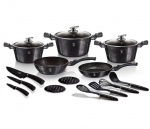 BerlingerHaus Metallic Line CARBON PRO pottide ja k&ouml;&ouml;giriistade komplekt, 17-osaline