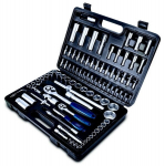 Padrunikomplekt Scheppach TB94 kohvris &ndash; 94 osa, 1/4" ja 1/2"