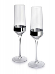MIRELLA SILVER 2 &scaron;ampanjaklaasi komplekt 220ml 4,2x6,5xh23,5cm
