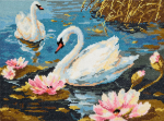 Tikkimiskomplekt Magic Needle "Swan Couple " 64-01