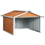 vidaXL Garden robotniiduki garaaž, pruun, 92x97x63cm, teras, Pruun