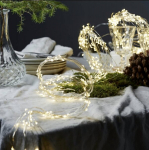 Tuledekett "Kastepisar" 80 LED tuld, h&otilde;bedane.Taimer 6h ON/18h OFF Patareitoide, IP20