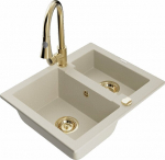 Graniidist k&ouml;&ouml;givalamu Mexen Carlos koos segisti ja sifooniga, Beige+Gold