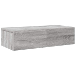 seinariiul | Ujuvad riiulid | Rippuv riiul sahtlitega, hall sonoma tamm, 60 x 26,5 x 15 cm CFE469269