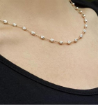 Kaelakee - AGS1147 - H&otilde;bedane - Roosa kuld - Pikkus 45 cm, Silver