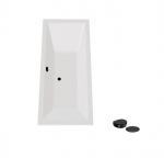 Vann Besco Vera, 180 x 80 cm, ilma viimistluseta, sifooniga ja t&auml;idisega, must