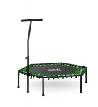 Kuusnurkne fitness batuut k&auml;epidemega Neo-Sport, roheline