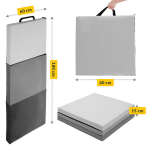 Kokkupandav v&otilde;imlemismatt / treeningmatt 180 &times; 60 &times; 5 cm &ndash; 3-osaline &ndash; 4FIZJO
