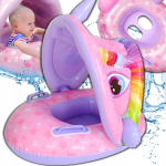 Ujumisr&otilde;ngas lastele varikatuse ja istmega &Uuml;kssarvik 65 cm