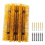 Kraapimishari p&otilde;llumajandusloomadele, hobuste hoolduskomplekt, paindlik p&otilde;llumajandusloomade hooldus, kollane