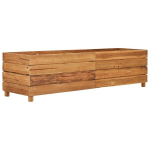 taimelava，taimekast，&otilde;iepott 150 x 40 x 38 cm, taast&ouml;&ouml;deldud tiikpuu ja teras CFE68621