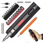 28w1 Elektriline kruvikeeraja akuga, taskulambiga, vastupidav