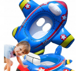 T&auml;ispuhutav pontoon lennuk, t&auml;ispuhutav ujumisr&otilde;ngas istmega lastele