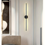 Moodne LED-ribade seinavalgusti - elegantne minimalistlik kujundus elutuppa, magamistuppa ja r&otilde;dule. , 1 vnt. juodas LED Creative Long Strip Wall &scaron;viesos &scaron;altinis