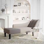 Elutuba tugitool，Chaise Lounge parema k&auml;etoe Taupe kangaga CFE661546