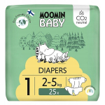 &Ouml;koloogilised m&auml;hkmed Moomin Baby 1 (2-5 kg), 25 tk.