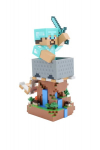 Figuriin Minecraft Steve Teemantkaitse - EXQUISITE GAMING - Cable Guys - K&otilde;rvaklappide, nutitelefoni v&otilde;i v&auml;ikse aksessuaari tugi - 20 cm