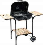 S&ouml;egrill aeda, kaasaskantav 3 riiuliga, ratastel, kaanega, Bbq 40x45cm