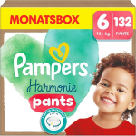 Pampers Baby Nappies Pants Size 6 (15 kg+) Harmonie, kuu karp, &otilde;rn nahakaitse ja taimsed koostisosad, 132 p&uuml;ksm&auml;hkmed