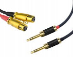 Kaabel 2 x 6,3 mm stereopistikupesa &ndash; 2 x Xlr emane, Klotz, 6 m
