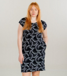 Naiste kleit 232732 01, must/valge
