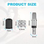 Flintronic jalgratta ventiil, 6 jalgratta ventiili adapteri pakend, jalgratta ventiili kork, jalgratta ventiili adapter, jalgratta ventiili osad, tavaliste ventiilide asendamiseks rehvi ventiilid