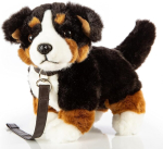 Uni-toys Berni alpi karjakoer seistes jalutusrihmaga - 27 cm (pikkus) - pl&uuml;&uuml;skoer - pl&uuml;&uuml;sm&auml;nguasi, kaisukaru