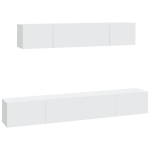 4-osaline telerikapp，telerialus，TV kappide komplekt, valge, tehispuit CFE801799