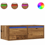 LED-tuledega telerikapp，telerialus，TV kapp, vana puit, 75x35,5x25 cm CFE213098
