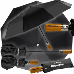 Kokkupandav meeste vihmavari suur must automaatne