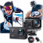 Wolfang Ga100 Hd 4k 20mp Wifi Eis veekindel spordikaamera + tarvikud