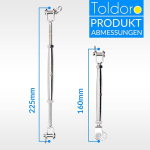 Toldoro&reg; 4 x M6 pinguti roostevaba teras V4a / varikatuse pinguti, pinguti, kaabli pinguti, traadi pinguti kahvel varikatuse tarvikuna / suletud kuju