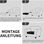 wiipara diivanikate, 3-kohaline, must