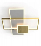 Kuldne LED laelamp loft stiilis &ndash; riputatav plafon l&uuml;hter puldiga, 3 valgusv&auml;rvi