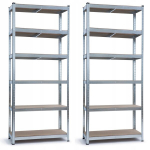 2x Kontrast metallist laoriiul 222x90x40 kapp riiul